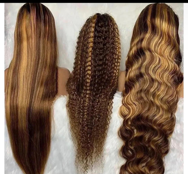 Highlighted Transparent Wigs